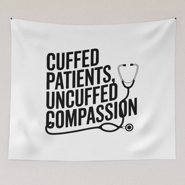 Item preview, Cuffed Patients, Uncuffed Compassion | Correctional Nurse designed and sold by CuteDesignables.