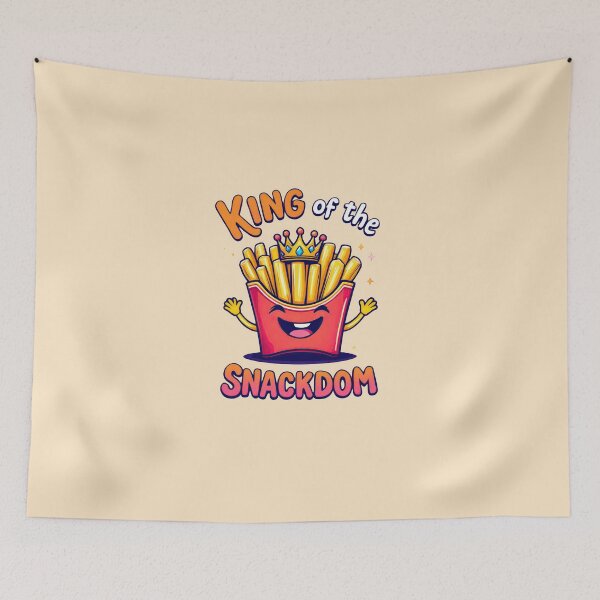 Item preview, A close up of a cartoon french fries with a crown on top designed and sold by cafegrafis.