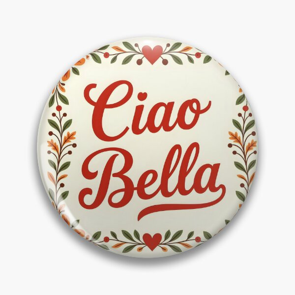 Item preview, Ciao Bella – Italian Folk Art Floral Heart Frame Design designed and sold by EmeraldeaArt.
