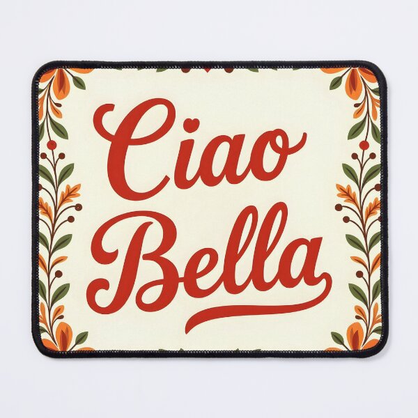 Item preview, Ciao Bella – Italian Folk Art Floral Heart Frame Design designed and sold by EmeraldeaArt.
