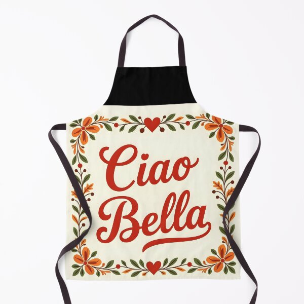 Item preview, Ciao Bella – Italian Folk Art Floral Heart Frame Design designed and sold by EmeraldeaArt.