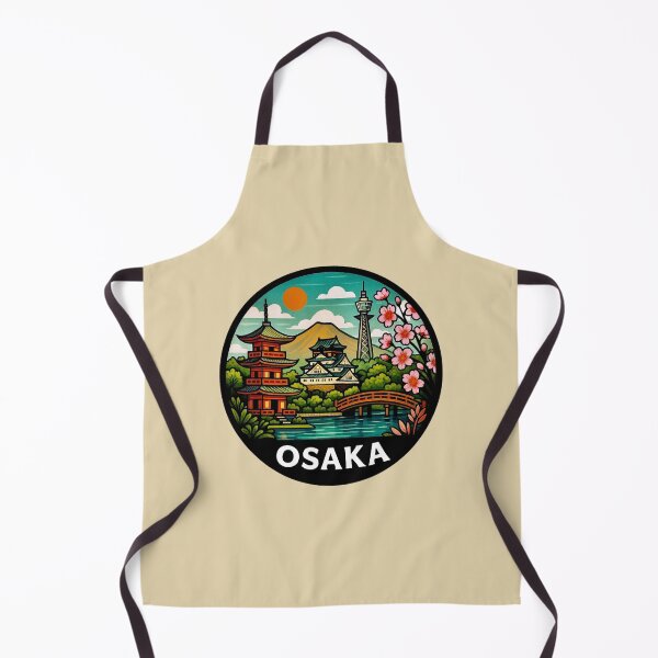Item preview, Osaka Japan – Pagoda, Castle & Cherry Blossoms designed and sold by Myra365Art.
