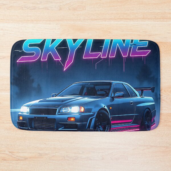 Item preview, Grey Tuned Nissan Skyline, Neon Art Lettering designed and sold by Salimgor Hangaround Music.