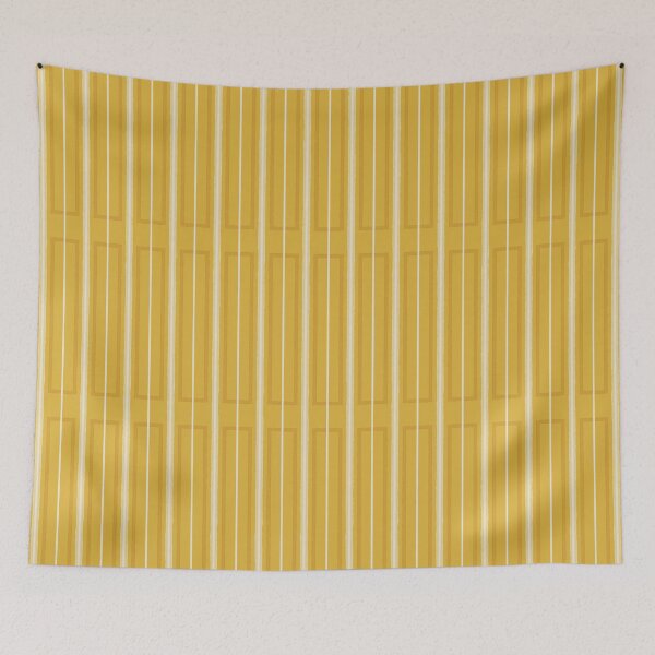 Item preview, Minimalist Geometric Mustard Yellow Geo Box Striped Pattern designed and sold by kierkegaard.