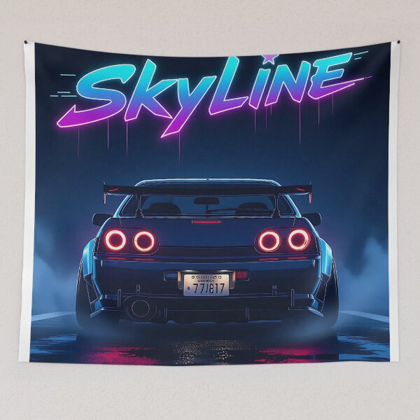 Item preview, JDM, Nissan Skyline, rear view, fog designed and sold by Salimgor Hangaround Music.