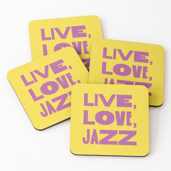 Item preview, Live, Love, Jazz – Retro Jazz Quote designed and sold by kacperartdesign.