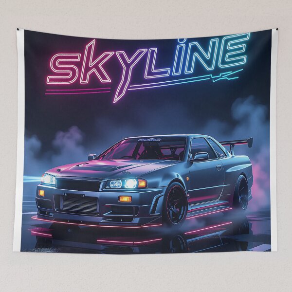 Item preview, JDM tuning, Nissan Skyline, neon lettering, fog designed and sold by Salimgor Hangaround Music.