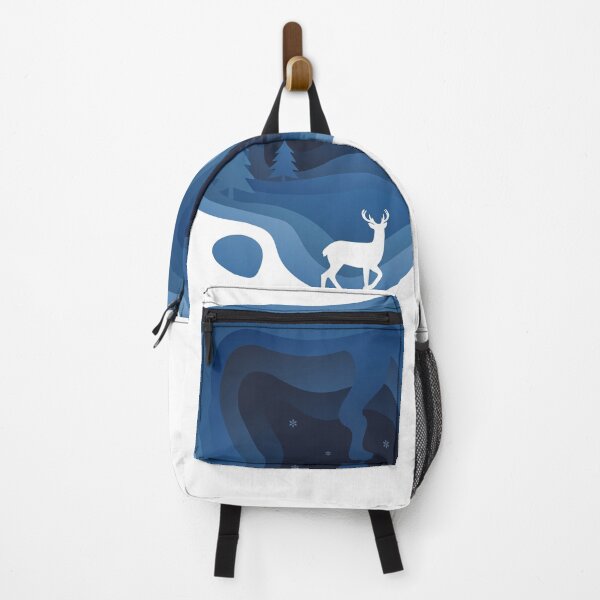 Item preview, Blue Dark Night Papercut House in The Winter Season Illustration designed and sold by artofangga.