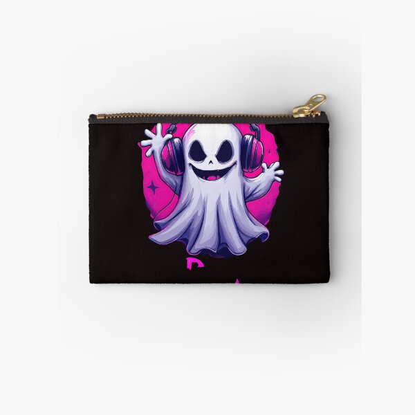 Item preview, A close up of a cartoon ghost with headphones on designed and sold by cafegrafis.