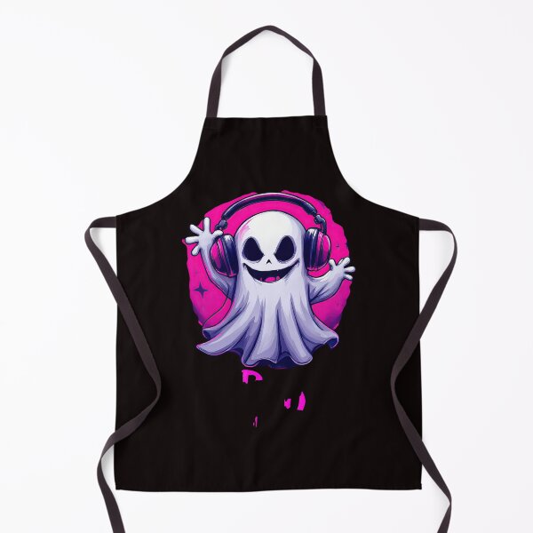 Item preview, A close up of a cartoon ghost with headphones on designed and sold by cafegrafis.