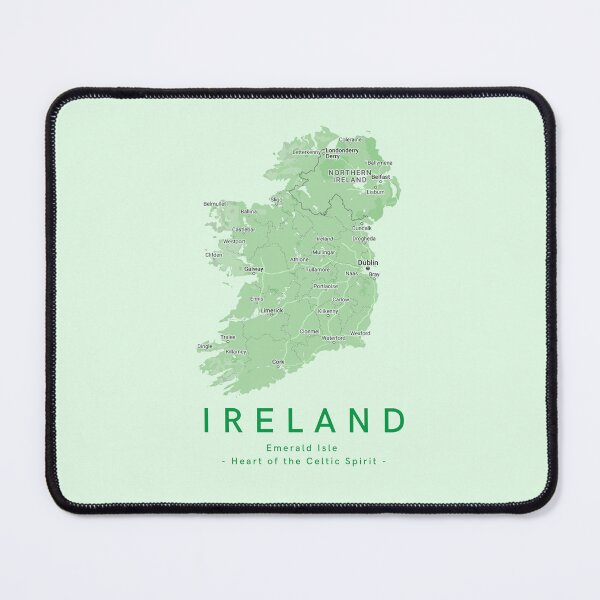 Item preview, Ireland Map Art – Emerald Isle Travel Poster – Celtic Spirit Wall Decor designed and sold by Tommy Studio.