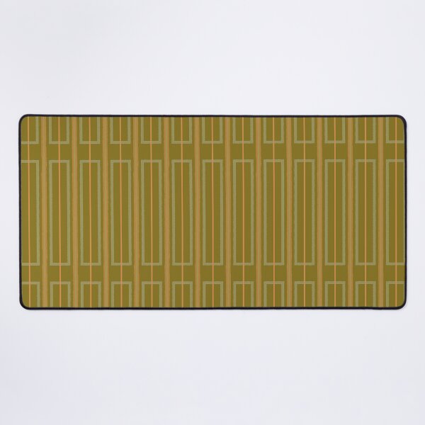 Item preview, Minimalist Geo Box Striped Pattern in Vintage Olive Green and Cantaloupe Orange designed and sold by kierkegaard.
