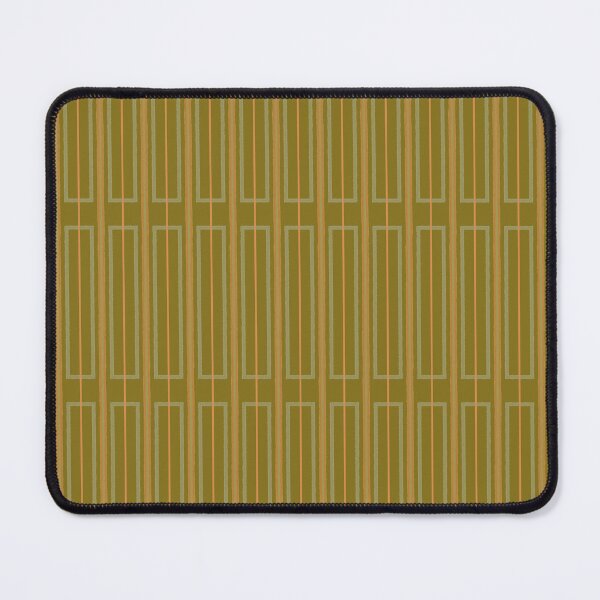 Item preview, Minimalist Geo Box Striped Pattern in Vintage Olive Green and Cantaloupe Orange designed and sold by kierkegaard.
