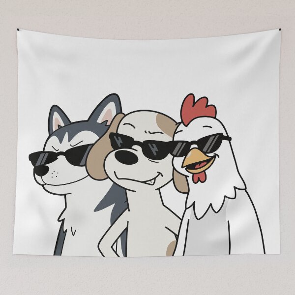 Item preview, Bad dogs and chickens wearing sunglasses designed and sold by sftz.