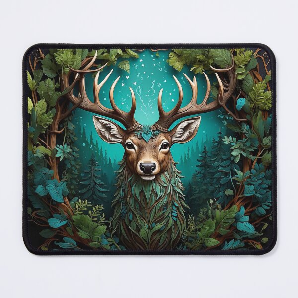 Item preview, Sacred Forest Stag | Mystical Deer God & Nature Spirit Art designed and sold by WHITE FANGS.