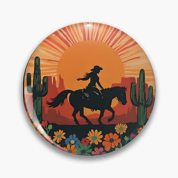 Item preview, COWGIRL RIDING HER HORSE AGAINST A TWILIGHT SKY designed and sold by WendyMaree.