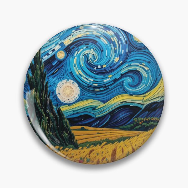 Item preview, Van Gogh Wheatfield Starry Night designed and sold by KhadijaBatool38.