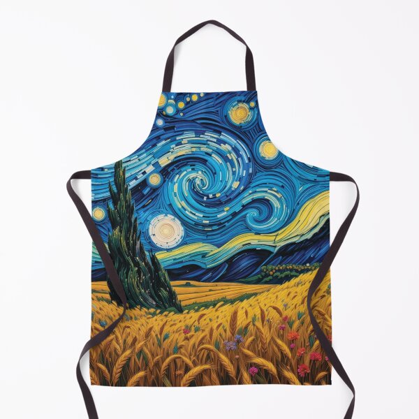 Item preview, Van Gogh Wheatfield Starry Night designed and sold by KhadijaBatool38.