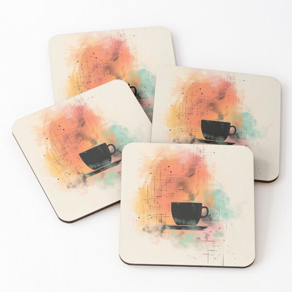 Item preview, Geometric Coffee Cup Abstract Art designed and sold by AITuneSphere.