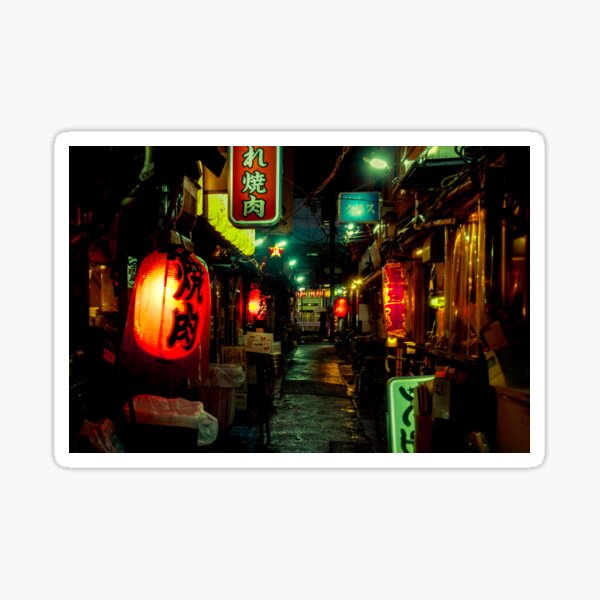 Ramen Alley in Neon Tokyo Sticker