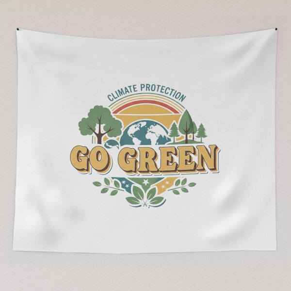 Item preview, Go Green: A Classic Call for Climate Protection designed and sold by ART-POD-PL.