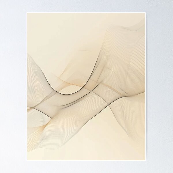 Artikelvorschau, Minimalistische fließende Linien abstrakte Kunst entworfen und verkauft von AITuneSphere.