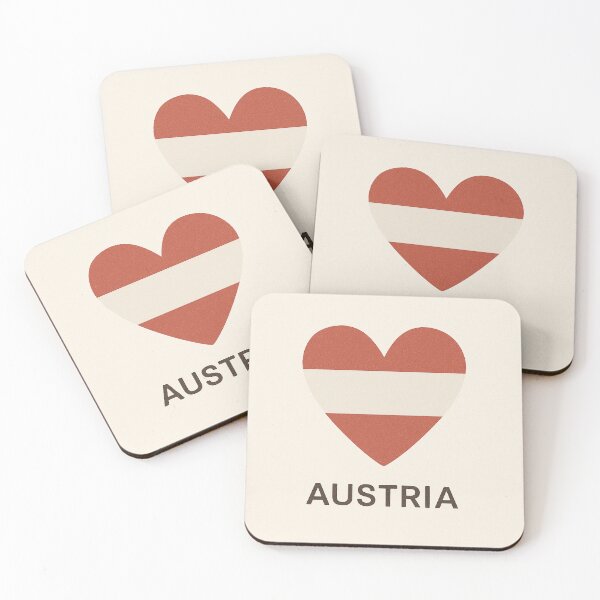 Item preview, **Austria Heart – Minimalist Flag Design with Vintage Texture** designed and sold by IZZATH.