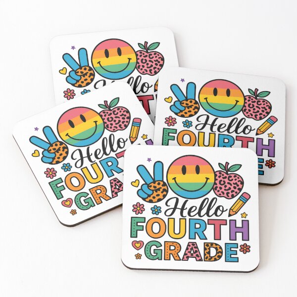 Item preview, Hello Fourth Grade Team 4th Grade Back to School Teacher Kid designed and sold by Blok45.
