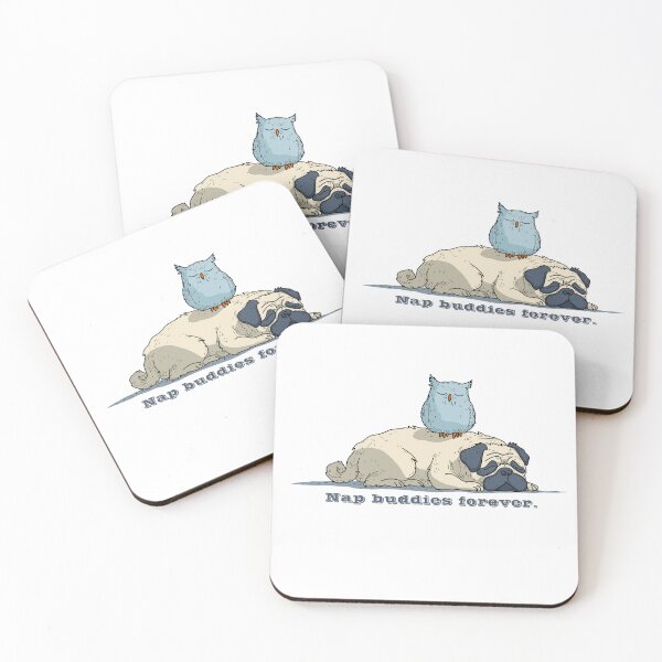 Item preview, Pug & Owl Power Nap – Perfect Gift for Animal Lovers designed and sold by Absyntart.