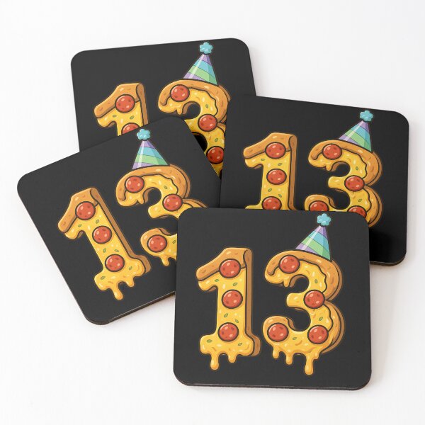 Item preview, Pizza 13th Birthday 13 Years Old Food Lover Happy Bday Men Women designed and sold by rafaeltto.