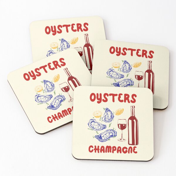 Item preview, Oysters & Champagne Illustration designed and sold by MaiZephyr.