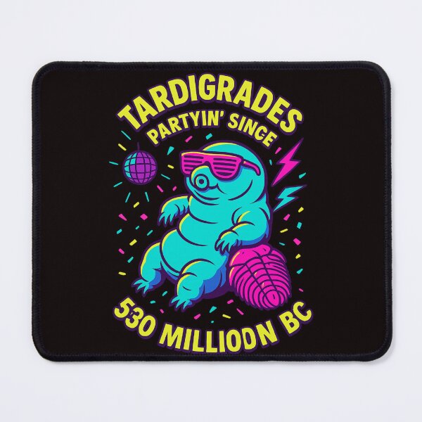 Item preview, Tardigrades Partyin’ Since 530 Million BC – Retro Neon Microbe Art designed and sold by FrameFlow.