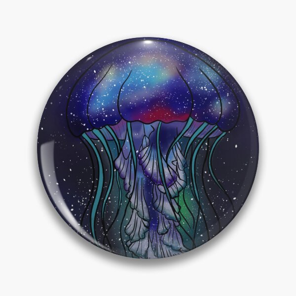 Item preview, Galaxy jellyfish fish digital art designed and sold by MegElizab3thCreates.
