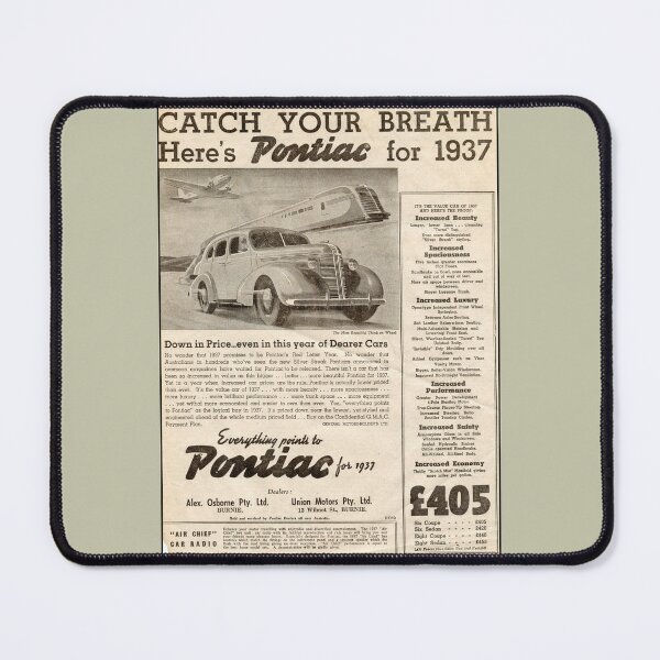 Item preview, 1937 Pontiac Silver Streak Vintage Advert - Classic American Car Art Deco Era designed and sold by taspaul.