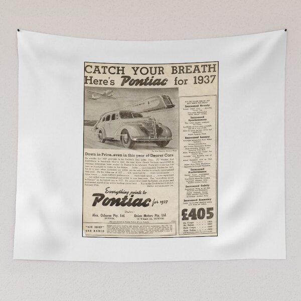 Item preview, 1937 Pontiac Silver Streak Vintage Advert -  Classic American Car Art Deco Era designed and sold by taspaul.