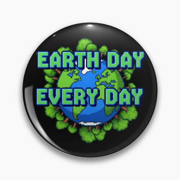 Item preview, Earth Day Every Day: A Pixelated Vision for Planet Protection designed and sold by ART-POD-PL.
