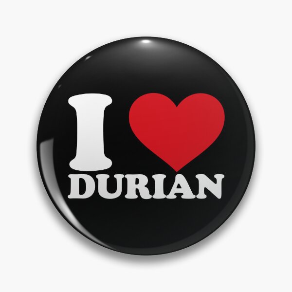 Item preview, I Love Durian – Red Heart Tropical Fruit Lover white Design designed and sold by EmeraldeaArt.