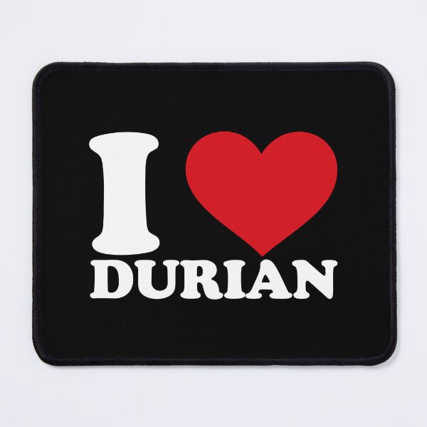 Item preview, I Love Durian – Red Heart Tropical Fruit Lover white Design designed and sold by EmeraldeaArt.