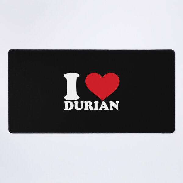 Item preview, I Love Durian – Red Heart Tropical Fruit Lover white Design designed and sold by EmeraldeaArt.