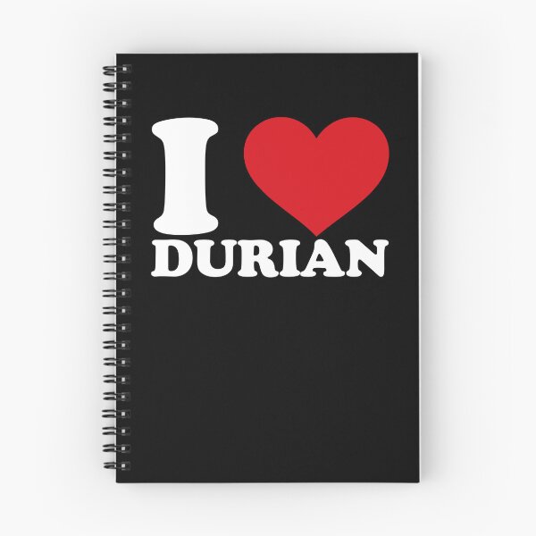 Item preview, I Love Durian – Red Heart Tropical Fruit Lover white Design designed and sold by EmeraldeaArt.