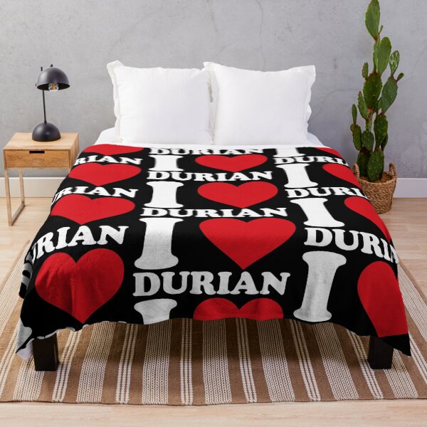 Item preview, I Love Durian – Red Heart Tropical Fruit Lover white Design designed and sold by EmeraldeaArt.
