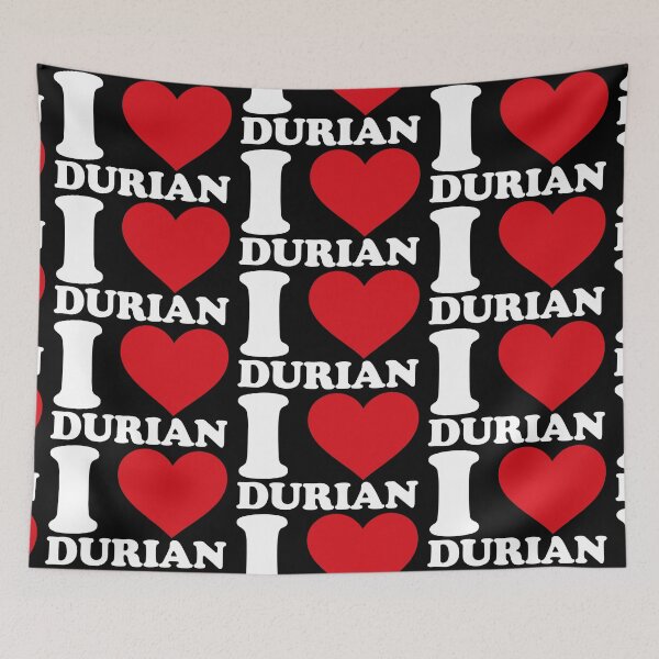 Item preview, I Love Durian – Red Heart Tropical Fruit Lover white Design designed and sold by EmeraldeaArt.