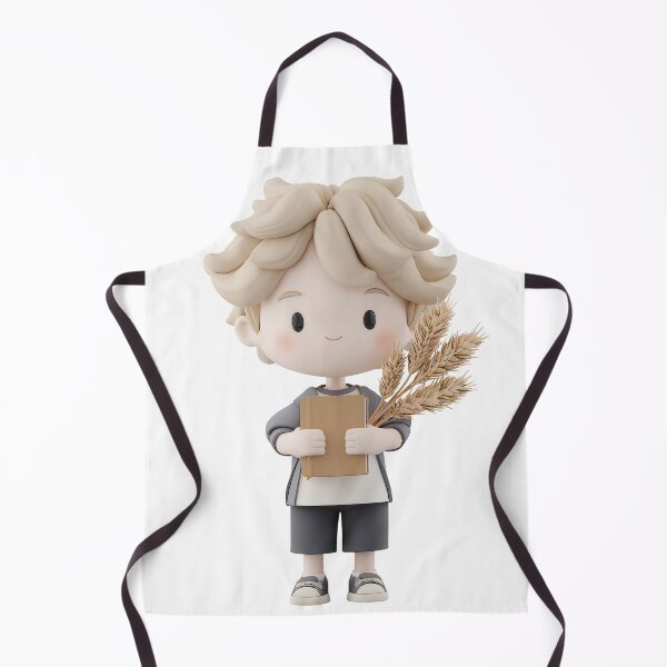 Item preview, Virgo Zodiac Chibi Boy with Wheat – Cute Kawaii Earth Sign Art designed and sold by GoldenChiArt.
