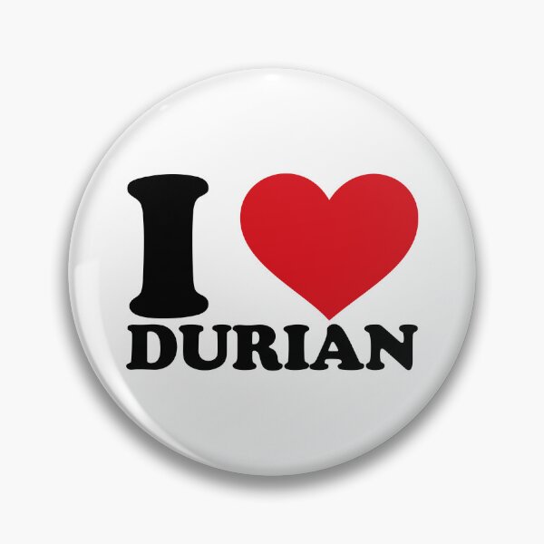 Item preview, I Love Durian – Red Heart Tropical Fruit Lover Design designed and sold by EmeraldeaArt.