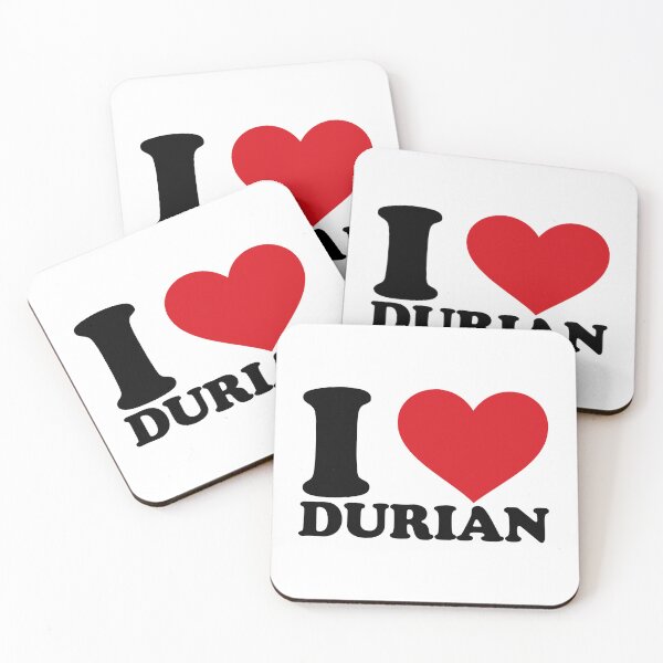 Item preview, I Love Durian – Red Heart Tropical Fruit Lover Design designed and sold by EmeraldeaArt.