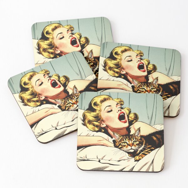 Item preview, 1960s Pastiche Cat Lovers Bedtime AI Pop Art designed and sold by NickWhittleArt.