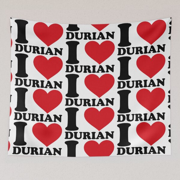 Item preview, I Love Durian – Red Heart Tropical Fruit Lover Design designed and sold by EmeraldeaArt.