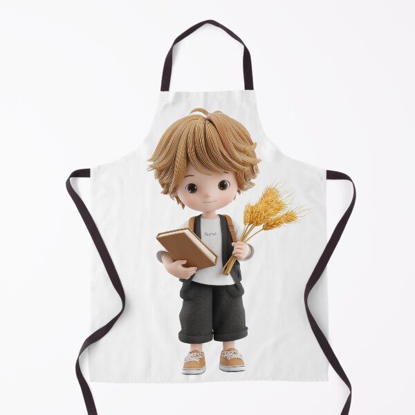 Item preview, Virgo Zodiac Chibi Boy with Wheat – Cute Kawaii Astrology Art designed and sold by GoldenChiArt.