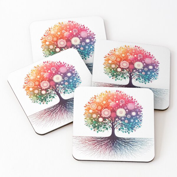 Item preview, banyan tree, tree, tropical, spring, rainbow, leaves designed and sold by TrueArtVibes.