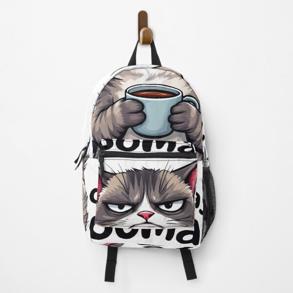 Item preview, A cartoon cat holding a cup of coffee with the words hot today hoomang designed and sold by cafegrafis.